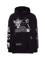 Felpa con cappuccio Schematics nera