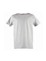 T-shirt logata grigia melange