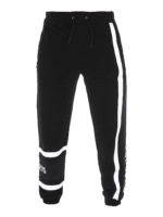 Joggers neri con bande logate