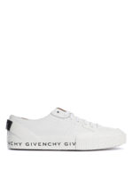 Sneaker basse in pelle con logo lettering