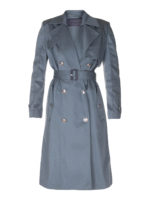 Trench verde in gabardina di cotone