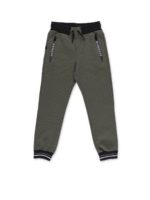 Pantaloni verdi con zip termosaldate