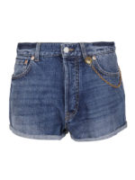 Shorts in denim con catena