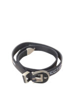 Cintura in pelle con logo