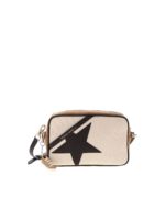 Borsa a tracolla Star beige e nera