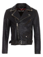 Chiodo in napa con borchie