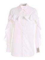 Camicia Beata con rouches bianca
