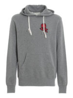 Felpa in cotone con patch rosa