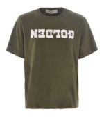 T-shirt Golden stampa logo a contrasto