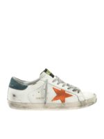 Sneakers Superstar bianche con stella fluo