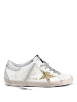 Sneaker Superstar con stella in glitter