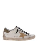 Sneakers Superstar bianche con logo dorato
