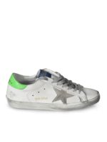 Sneakers Superstar con talloncino verde fluo