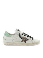 Sneakers Superstar bianche con dettaglio verd