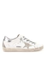 Sneaker Superstar bianche con logo in metallo