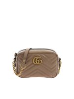 Borsa mini GG Marmont color tortora