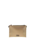 Clutch color oro con logo