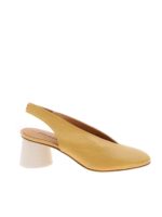 Slingback Carine in pelle gialla