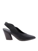 Slingback Rose in vera pelle nera