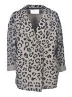 Cappotto animalier grigio e nero
