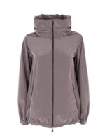 Giubbino con cappuccio viola