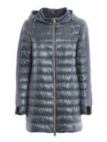 Piumino lungo con cappuccio staccabile