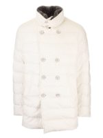 Piumino con pelliccia bianco