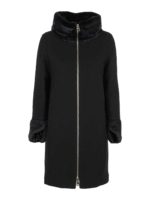 Piumino con orli in finta pelliccia