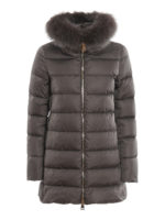 Piumino con bordo in pelliccia removibile