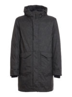 Parka imbottito con fantasia grisaglia