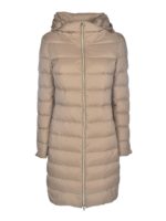 Piumino lungo trapuntato beige