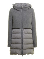 Piumino in maglia di lana e nylon