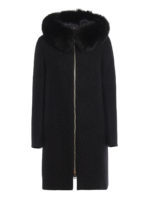 Cappottino in lana e mohair idrorepellente