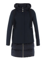 Piumino in misto lana con fondo trapuntato