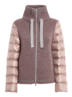 Piumino con pannelli in alpaca