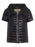 Piumino nero stile cappa