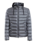 Piumino con double front in velluto a costine