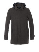 Piumino con motivo pied de poule