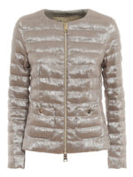 Piumino in lino trapuntato con lurex