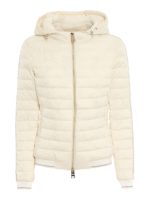 Piumino con bande in lurex