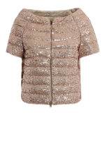 Piumino corto paillettato