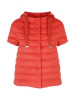 Piumino rosso a manica corta