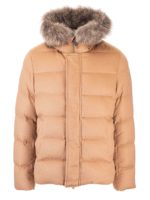 Piumino trapuntato in seta misto cashmere