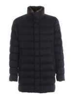 Giaccone idrorepellente in seta e cashmere