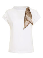 T-shirt con dettaglio foulard