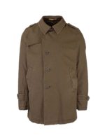 Trench verde con chiusura decentrata