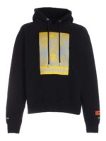 Felpa Litho nera con stampa gialla