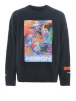 Felpa in cotone con stampa