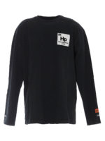 Felpa in cotone con stampa e logo