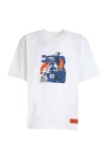 T-shirt con ricamo sui toni del blu